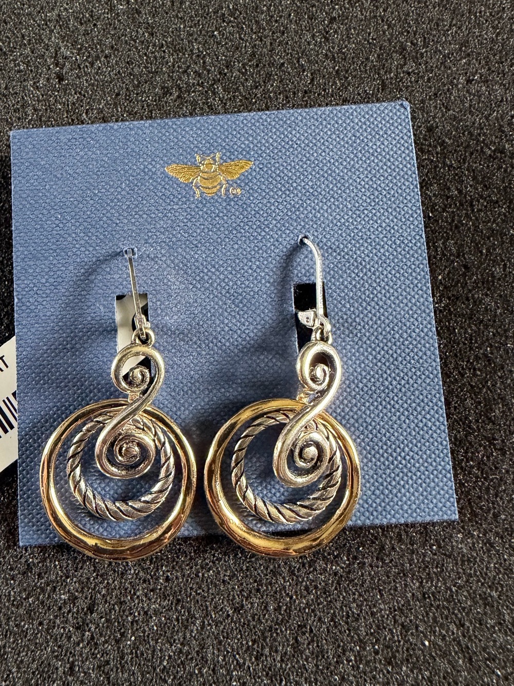 Dangling Swirl Drop Earrings - Picture 4 of 4